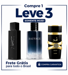 Promoção Compre 1 e Leve 3 Perfumes –  Sauvage, Laurent e Asad Lattafa  – (100ml Cada)