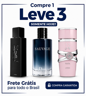 Promoção Compre 1 e Leve 3 Perfumes –  Laurent, Sauvage e Lattafa Yara – (100ml Cada)