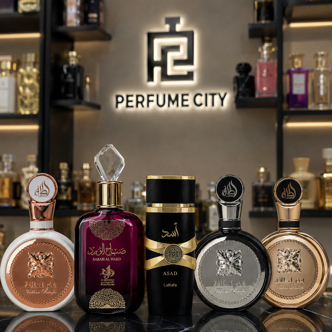 Promoção Esquenta Black Friday – Fakhar Lattafa, Sabah Al Ward, Asad Lattafa, Fakhar Black e Fakhar Extrait  – (100ml Cada)
