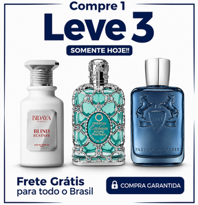 Promoção Compre 1 e Leve 3 Perfumes Árabes – Blind Ecstasy, Azure Fantasy e Marly Sedley – (100ml Cada)