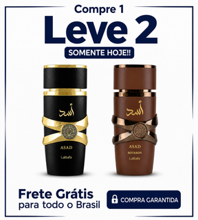Promoção Compre 1 e Leve 2 Perfumes Árabes – Asad Lattafa e Asad Bourbon – (100ml Cada)