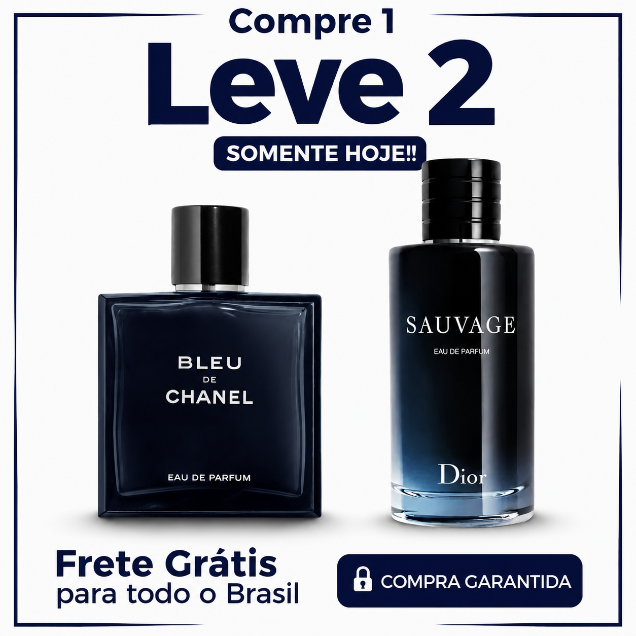 Promoção Compre 1 e Leve 2  – Blue de Chanel + Sauvage Dior – (100ml Cada)