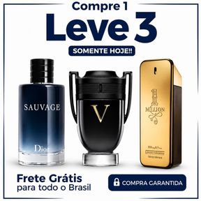 Promoção Compre 1 e Leve 3 Perfumes – Sauvage Dior, Invictus Victory e 1 Million – (100ml Cada)