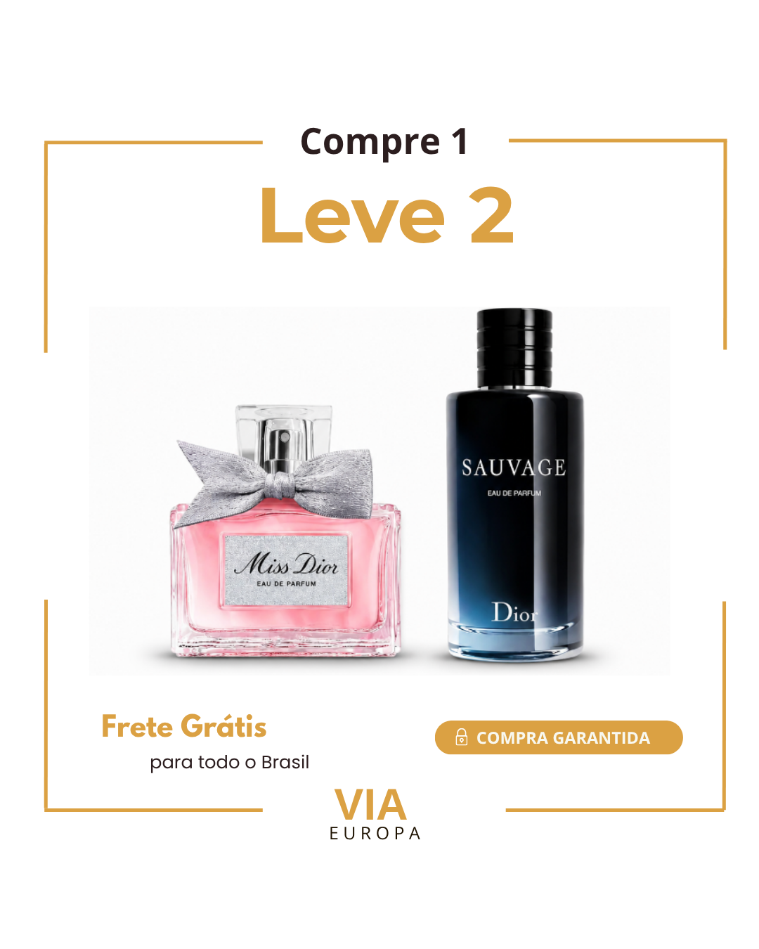 Promoção Compre 1 e Leve 2  – Miss Dior + Sauvage Dior – (100ml Cada)