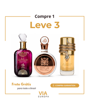 Promoção Compre 1 e Leve 3 Perfumes Árabes – Sabah Al Ward, Fakhar Rose e Musamam White – (100ml Cada)