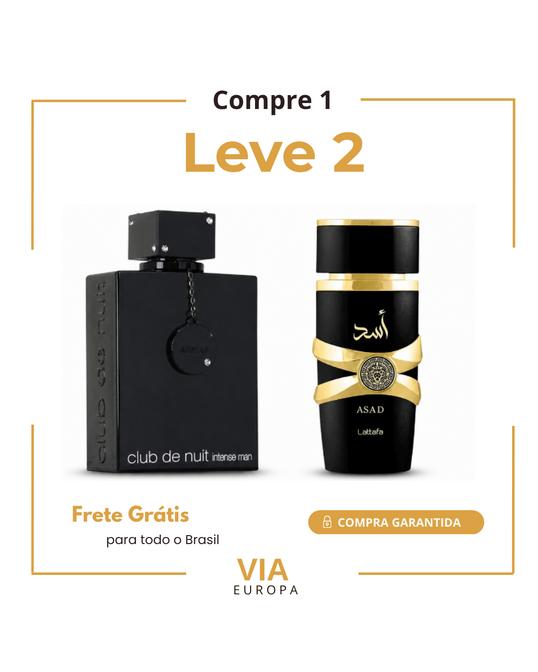 Promoção Compre 1 e Leve 2 Perfumes Árabes – Club de Nuit e Asad Lattafa– (100ml Cada)