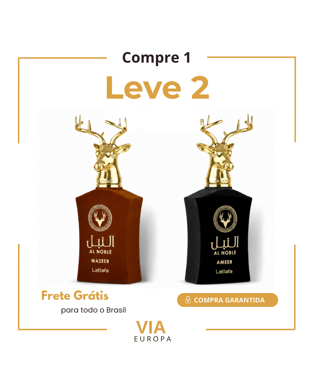 Promoção Compre 1 e Leve 2 Perfumes Árabes – Al Noble Wazeer e Al Noble Ameer – (100ml Cada)