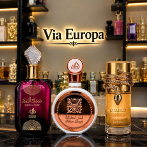 Promoção Compre 1 e Leve 3 Perfumes Árabes – Sabah Al Ward, Fakhar Rose e Musamam White – (100ml Cada)