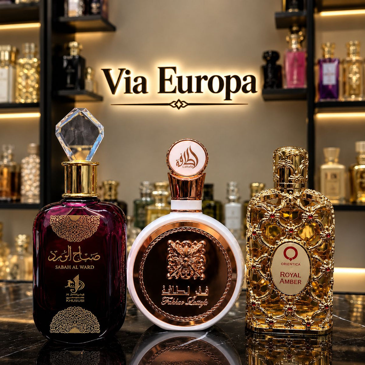 Promoção Compre 1 e Leve 3 Perfumes Árabes – Sabah Al Ward, Fakhar Rose e Royal Amber – (100ml Cada)