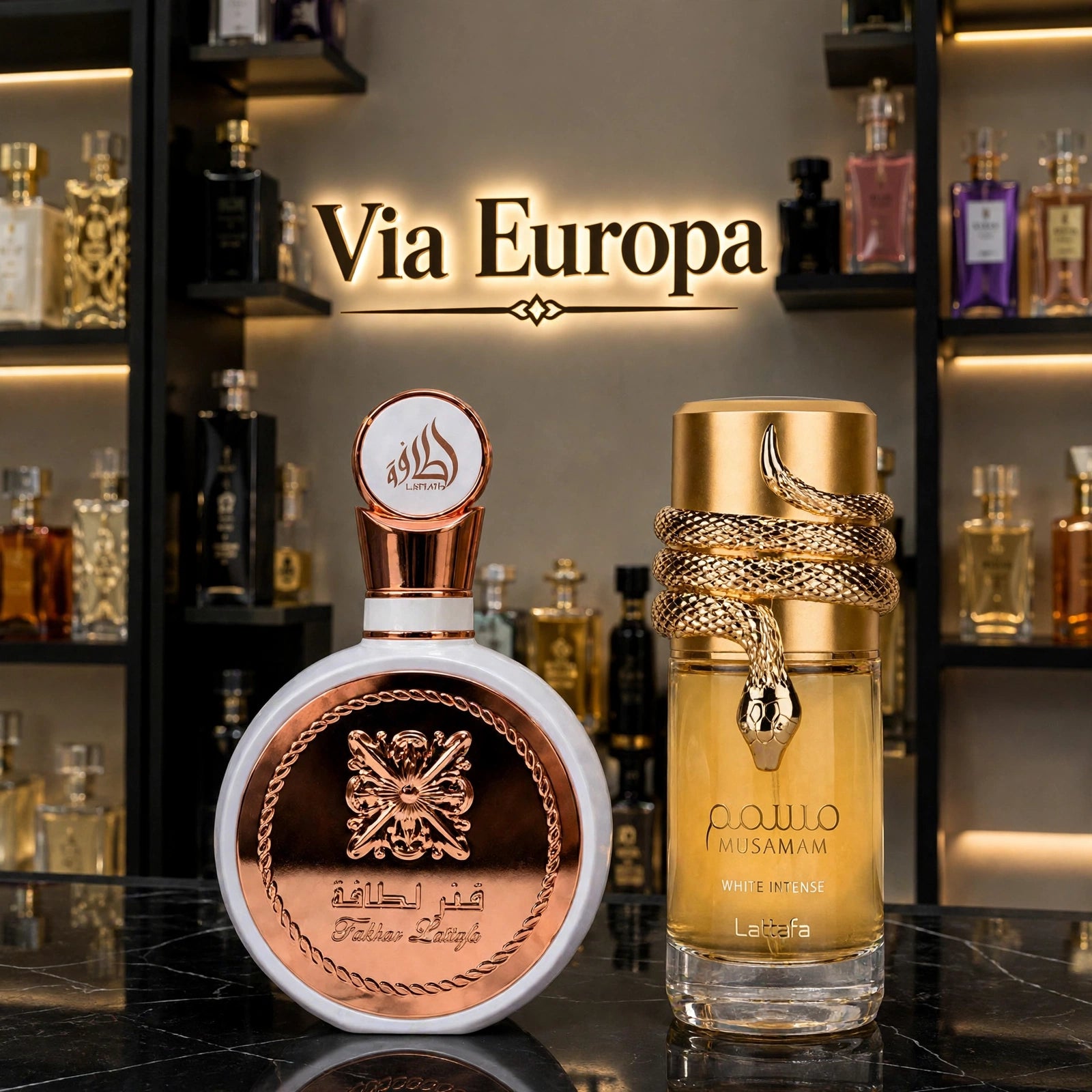 Promoção Compre 1 e Leve 2 Perfumes Árabes – Fakhar Rose + Musamam White – (100ml Cada)