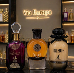 Promoção Compre 1 e Leve 3 Perfumes –Sabah Al Ward,Amnia Al Wataniah e Alhambra L'Intru  – (100ml Cada)