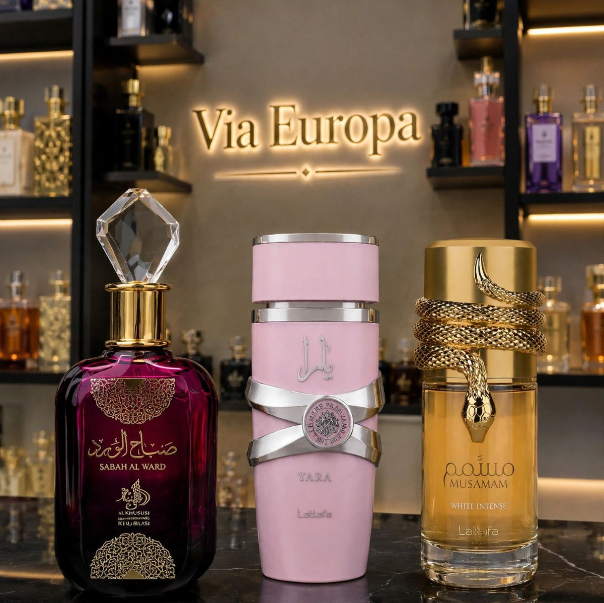 Promoção Compre 1 e Leve 3 Perfumes Árabes – Sabah Al Ward, Lattafa Yara e Musamam White – (100ml Cada)