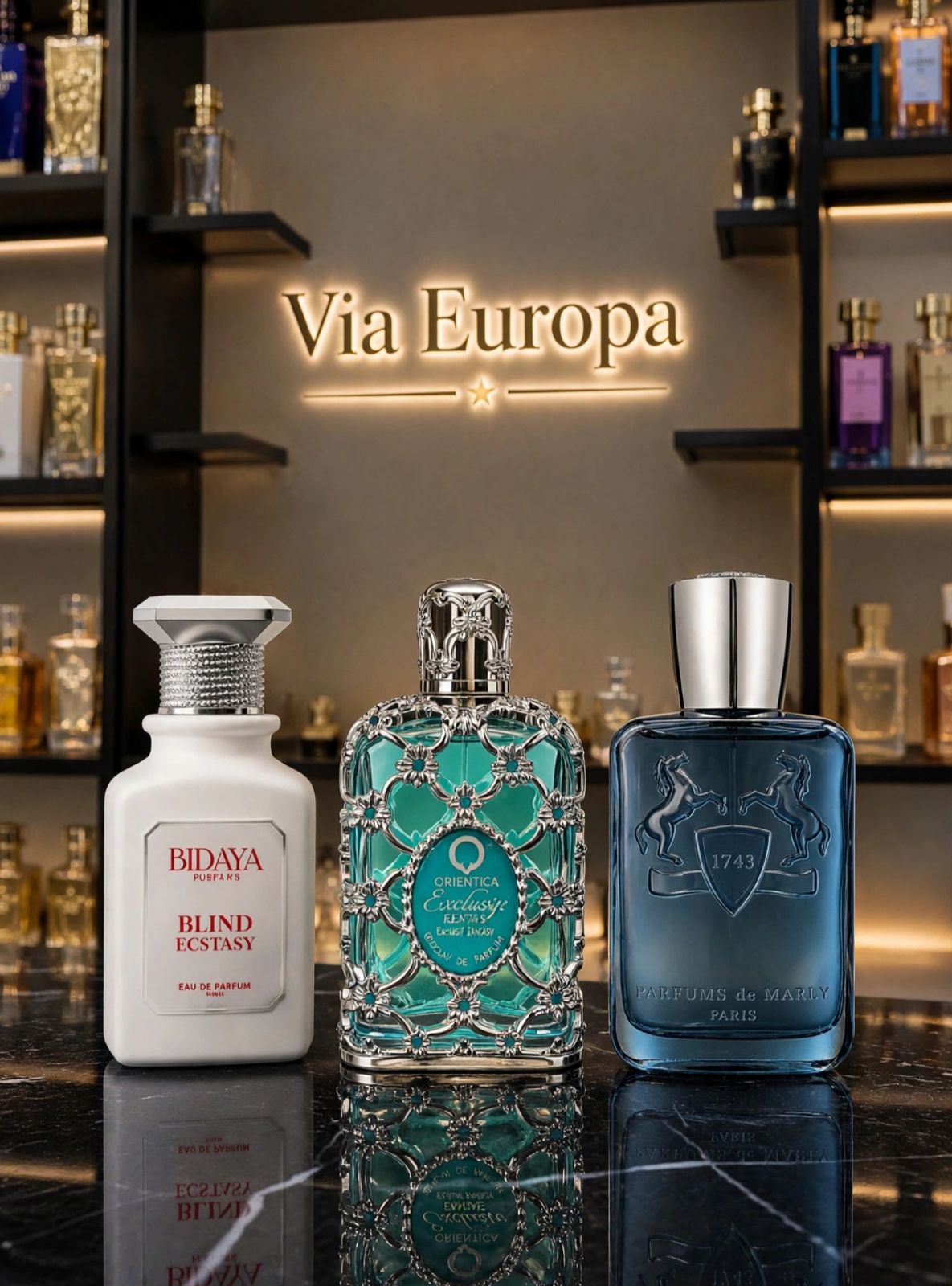 Promoção Compre 1 e Leve 3 Perfumes Árabes – Blind Ecstasy, Azure Fantasy e Marly Sedley – (100ml Cada)