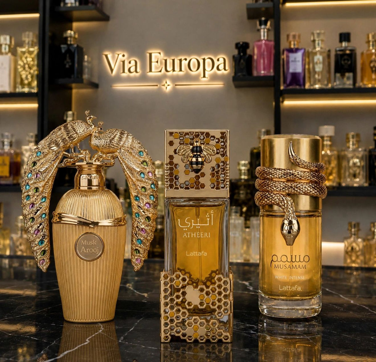 Compre 1 e Leve 3 Perfumes Árabes – Afeef Lattafa, Lattafa Atheeri e  Musamam White – 100ml Cada